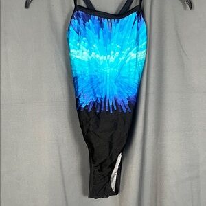 Speedo Blue and Black Women's One Piece Swimsuit 6/32